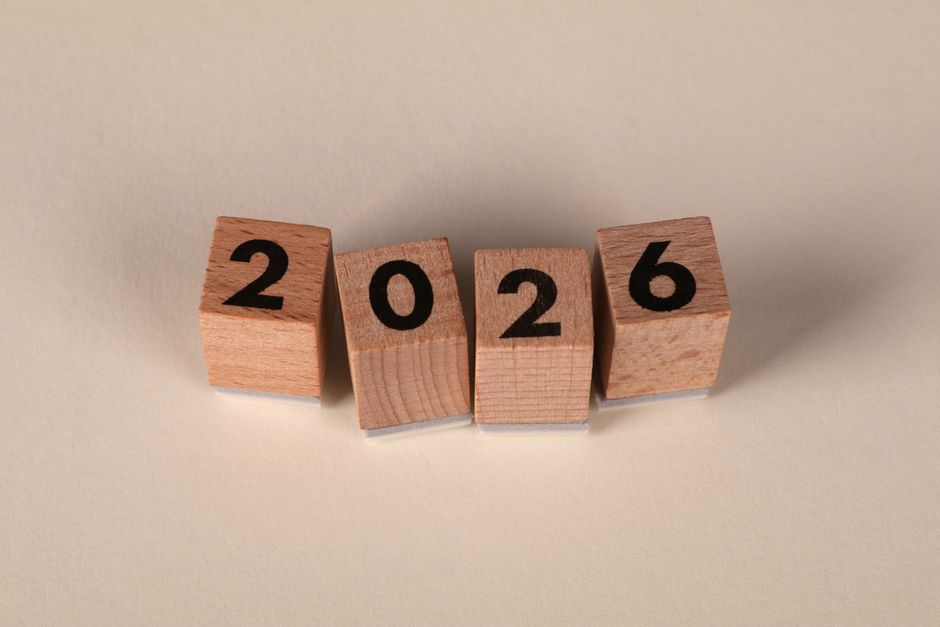 neet counselling 2026 — Wooden cubes forming the year 2026 on a neutral background.