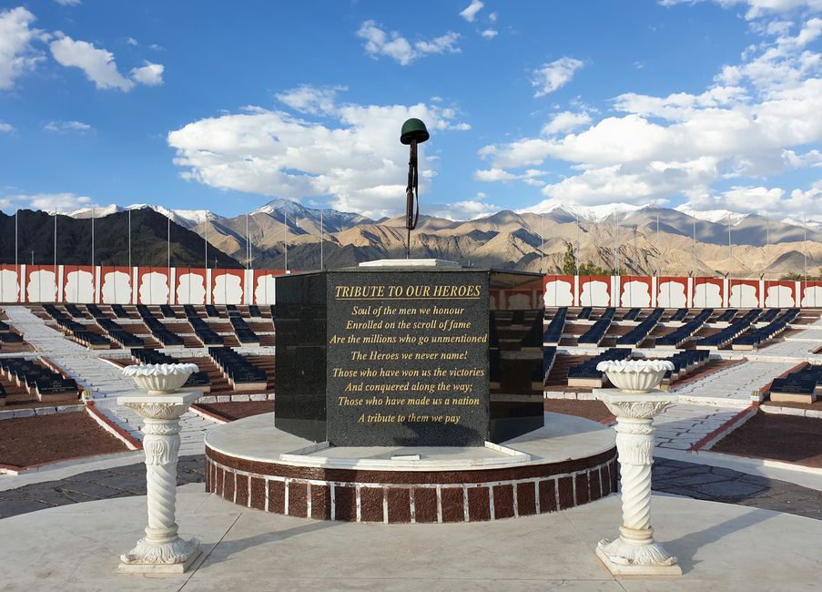 operation vijay — The Kargil War Memorial honor fallen soldiers with mountainous backdrop in Ladakh.